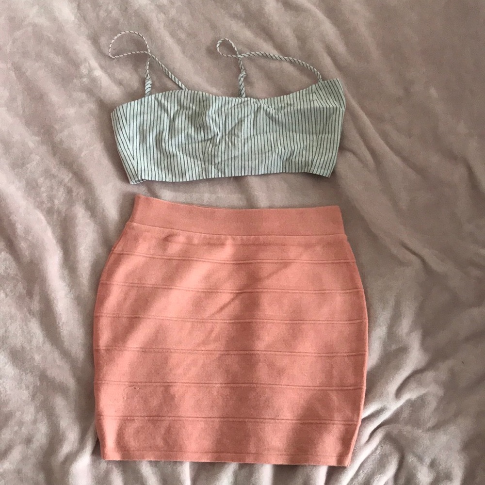 Crop top with skirt